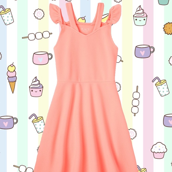 The Children's Place Other - Stretch Jacquard Cut Out Fit And Flare Dress